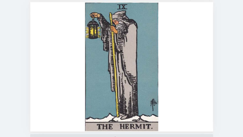 은둔자(The Hermit) 타로 카드